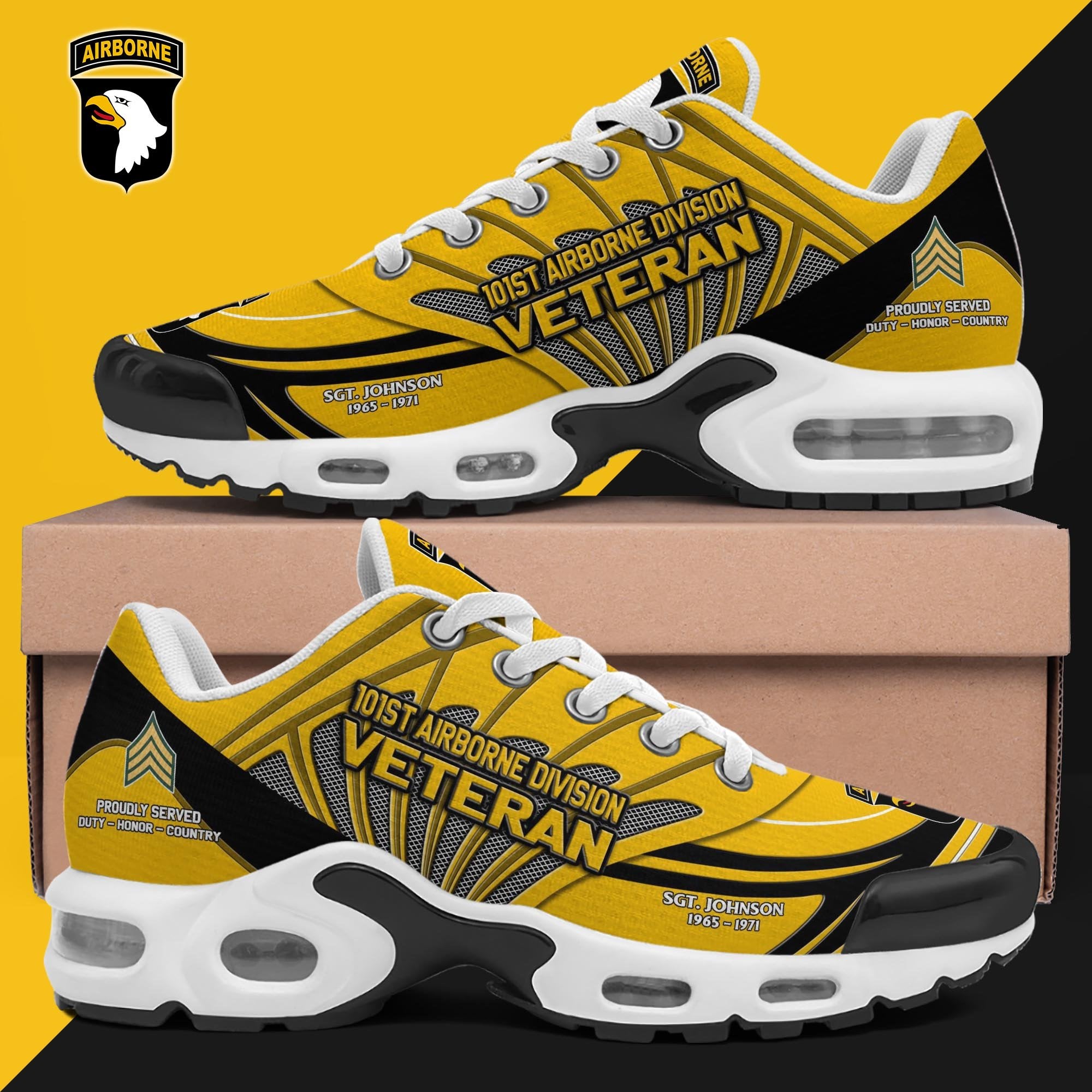 101st Airborne Division Shoes Custom Name, Rank And Year, Military Shoes, Military Gifts Ph475