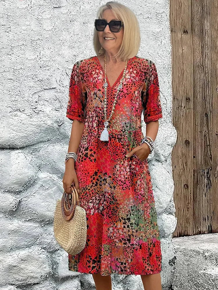 Greta Vibrant Midi Dress | Women's Summer Dress