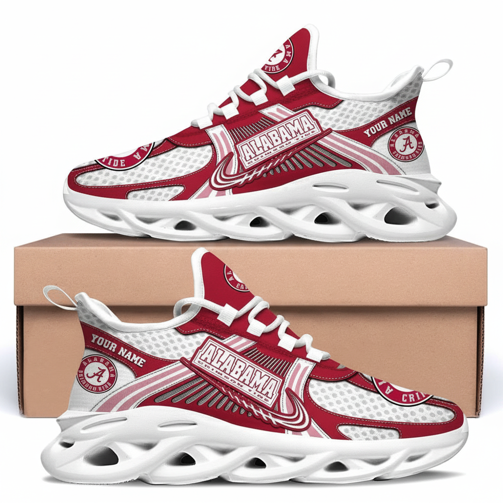 Alabama Crimson Tide Custom Name Clunky Air Max Shoes Air Cushion Sneakers