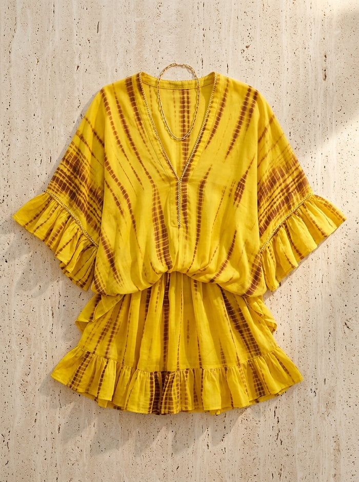 Adalyn Mini Dress | Chic V-Neck High Waist Design